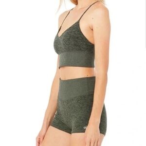 ALO Yoga Alosoft Lavish Bra and Matching Shorts